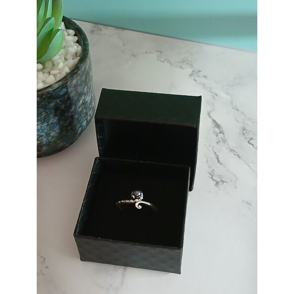 Disney The Little Mermaid Ursula Ring S925 ALE Luminous Purple Pearl & Tentacles - Picture 12 of 13